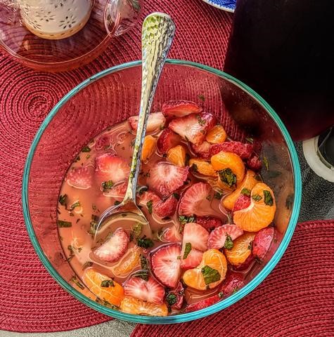 tea infused fruit salad