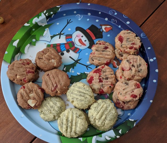 chocolate cherry almond shortbread