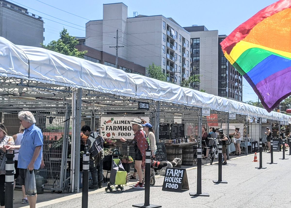 Parkdale farmer's market stalls