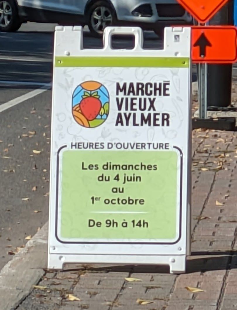 Old Aylmer Market sign that says Marche Vieux Alymer.